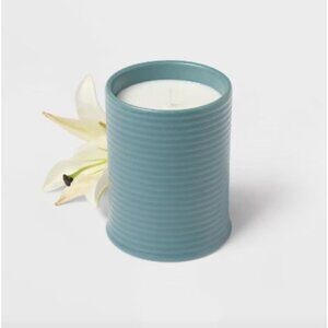 Threshold 14oz Ceramic Ribbed Jar Candle Jade Waters